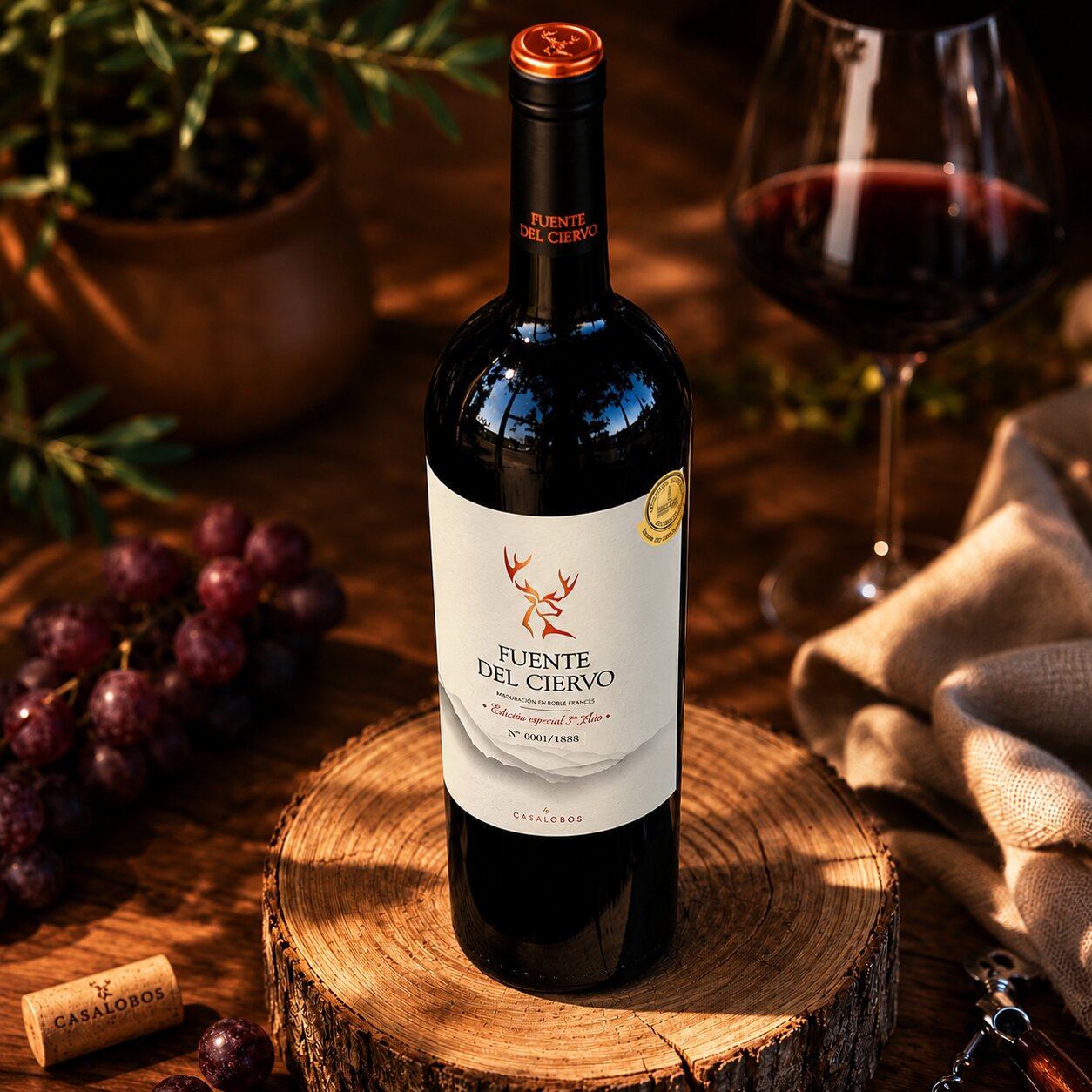 Vinho Tinto Fuente del Ciervo Edição Especial 3º Ano serie limitada – Cencibel & Syrah – Castilla-La Mancha
