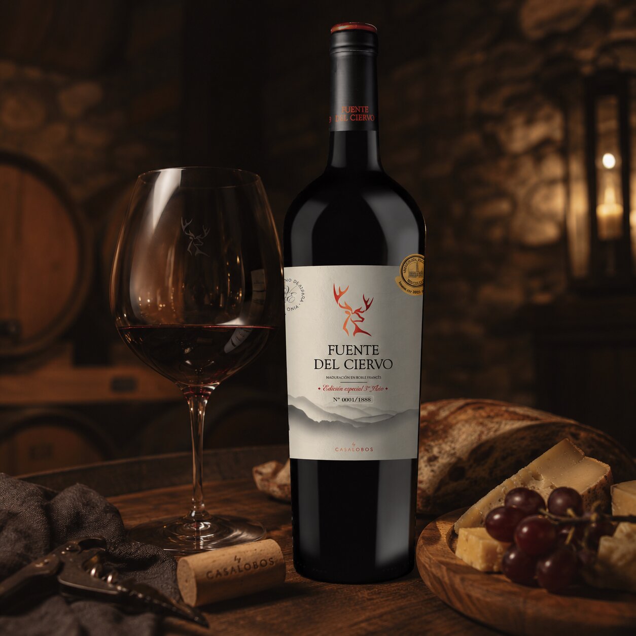 Vinho Tinto Fuente del Ciervo Edição Especial 3º Ano serie limitada – Cencibel & Syrah – Castilla-La Mancha