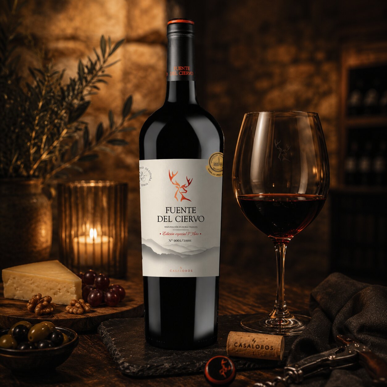 Vinho Tinto Fuente del Ciervo Edição Especial 3º Ano serie limitada – Cencibel & Syrah – Castilla-La Mancha