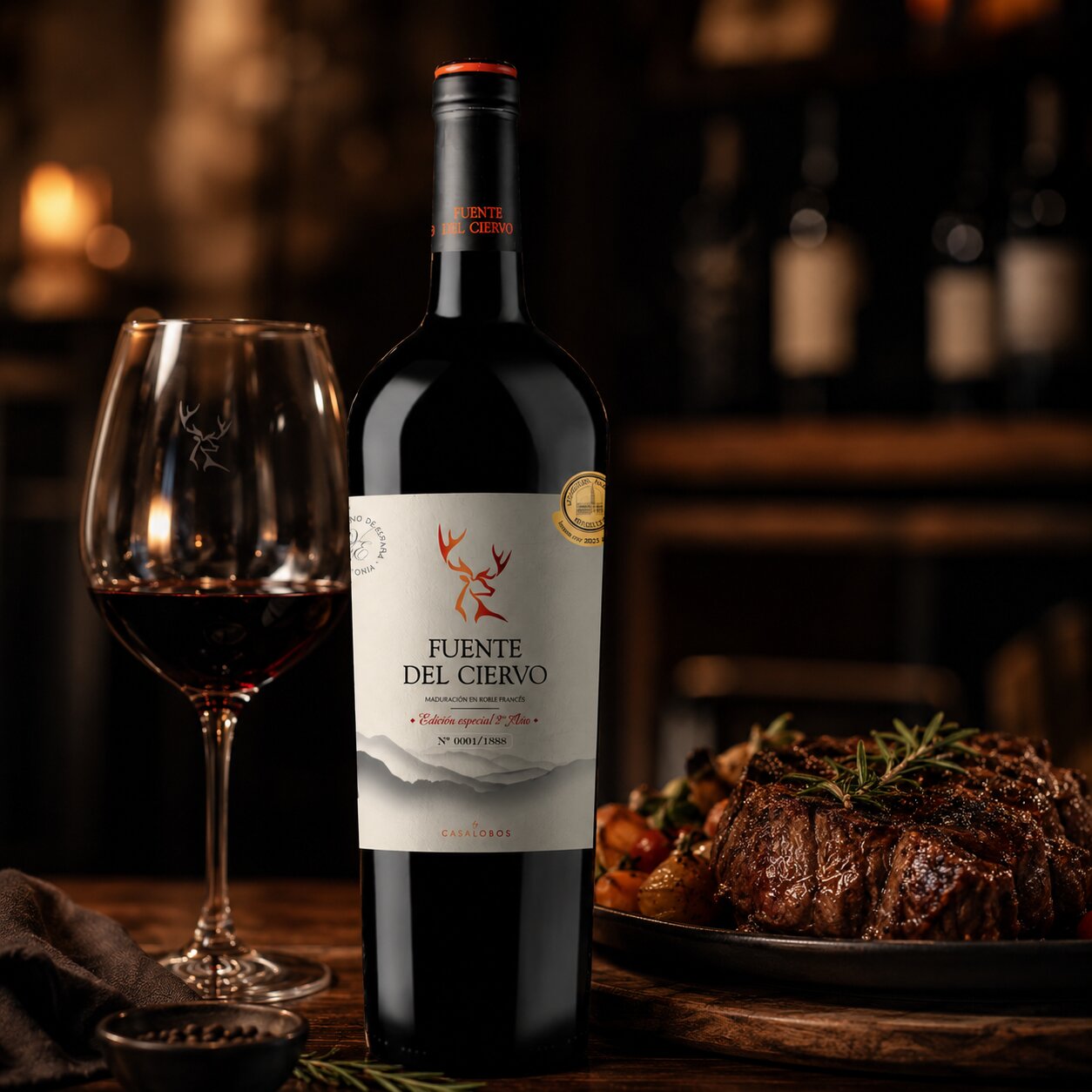 Vinho Tinto Fuente del Ciervo Edição Especial 3º Ano serie limitada – Cencibel & Syrah – Castilla-La Mancha